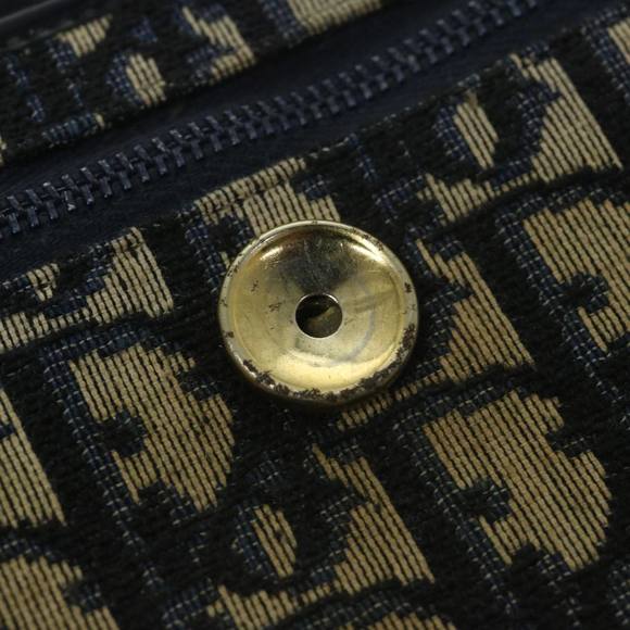 Christian Dior Trotter Canvas Shoulder Bag Navy Auth ep2928 - Picture 9 of 16